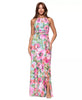 Xscape Women's Multicolor Floral-Print Ruffled Gown Dress | Xscape In Lebanon
