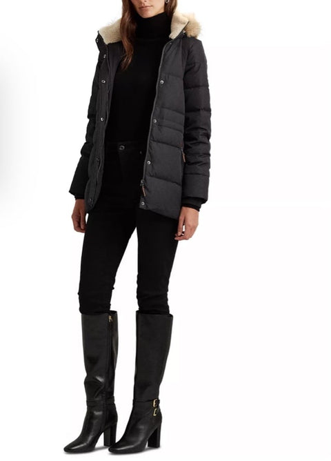 Lauren Ralph Lauren Women's Navy Faux-Fur-Trim Hooded Down Puffer Coat |Lauren Ralph Lauren In Lebanon (Copy)