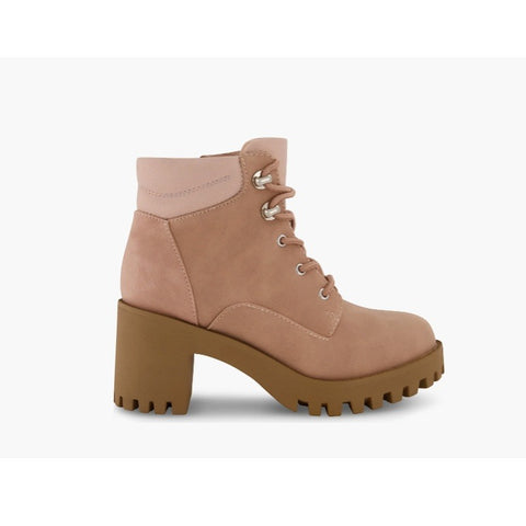 Mark Fisher Girl's Dusty Rose Marika Hiker Block Heel Ankled Boots | Mark Fisher In Lebanon