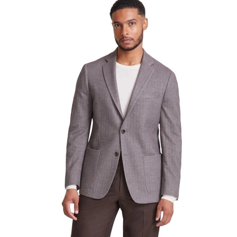 Michael Kors Men's Taupe Classic Fit Herringbone Sport Jacket |  Michael Kors  in Lebanon