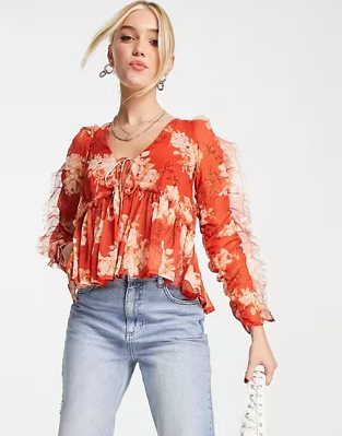 Asos Design Women's Multicolor Blouse ANF1406