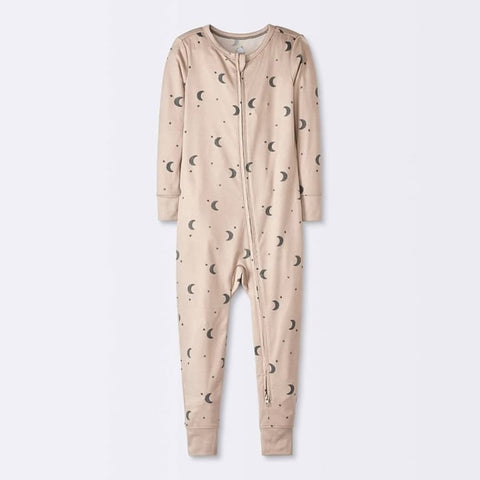 Cloud Island Boy's Beige Stars and Moon Smooth Jersey Snug Fit Overall | Cloud Island In Lebanon