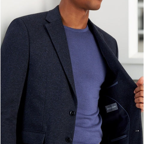 Michael Kors Men's Navy Regular Fit Stretch Blazer | Michael Kors In Lebanon