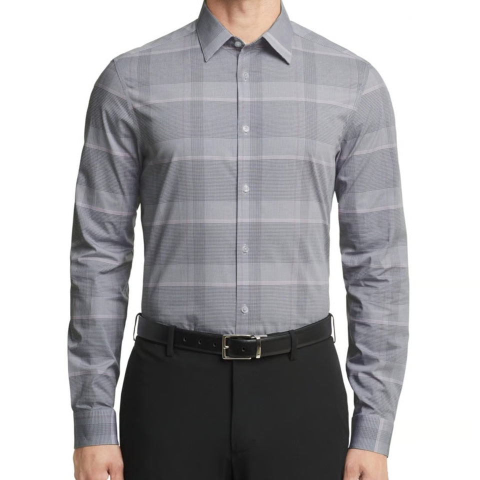 Calvin Klein Men's Multicolor Steel Slim Fit Stretch Dress Shirt | Calvin Klein In Lebanon