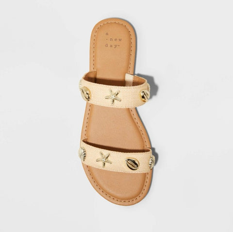 A New Day Women's Beige Kiera Embellished Shell Slipper | A New Day In Lebanon