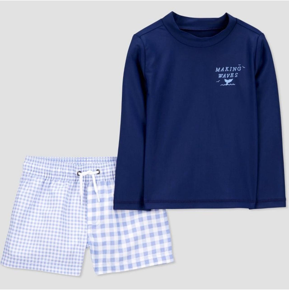 Carter's Baby Boy's Navy 2pc Short Swimsuit |Carter'sin Lebnaon
