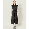 English Factory Women's Black Cotton Collared Button Dress |  English Factory In Lebanon