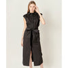 English Factory Women's Black Cotton Collared Button Dress |  English Factory In Lebanon