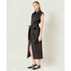 English Factory Women's Black Cotton Collared Button Dress |  English Factory In Lebanon
