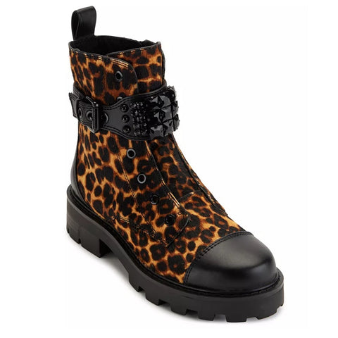 Karl Lagerfeld Women's Maeva Leather Lug Sole Combat & Lace-Up Boots | Karl Lagerfeld In Lebanon
