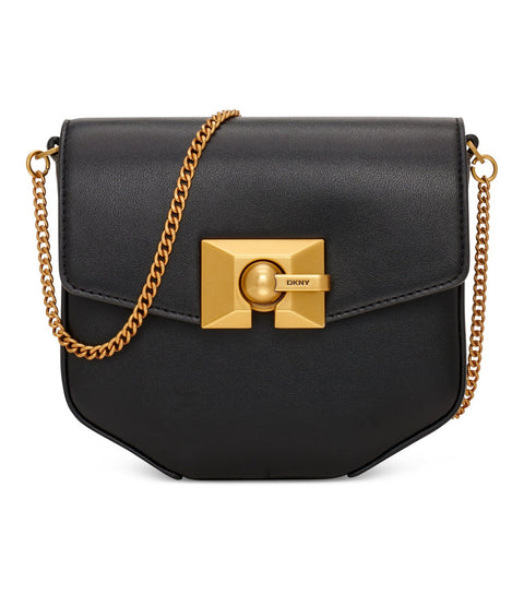 DKNY Women's Black Leather Colette Crossbody Bag | DKNY In Lebanon