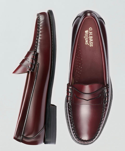 G.H. Bass & Co Men's Burgundy Weejuns Larson Penny-Slot Loafers | G.H. Bass & Co In Lebanon