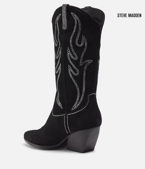 Steve Madden Women's Black Walkover Boots | Steve Madden in Lebanon