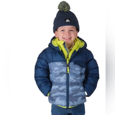 Snozu Boy's Blue Multicolor Puffer Jacket | Snozu in Lebanon
