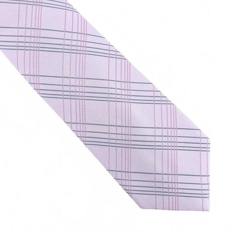 Calvin Klein Men's Pink  tonal linear grid tie | Calvin Klein In Lebanon
