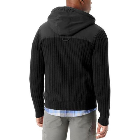 Bass Outdoor Men's Black Water Resistant Hooded Jacket | Bass Outdoor In Lebanon