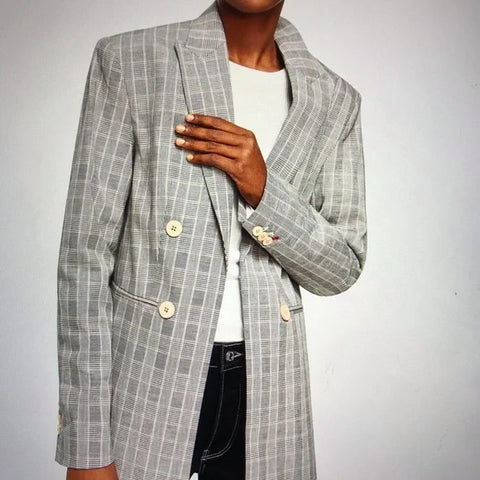 Mango Men's Grey Checkered Blazer |Mango In Lebanon