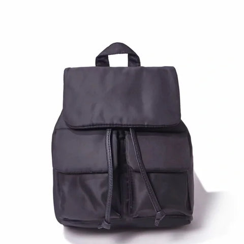 GC DESIGN Women's Black  Drawstring Flap-Pocket Backpack | GC DESIGN in Lebanon