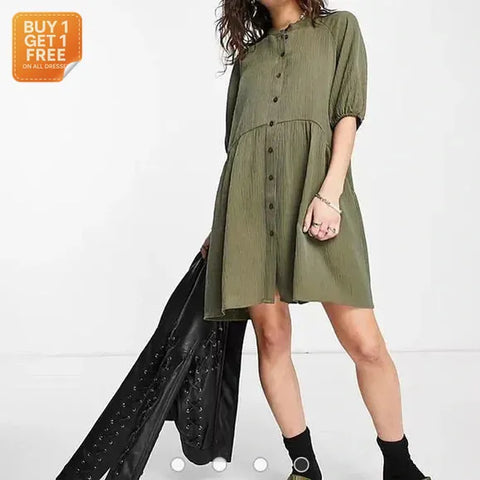 TopShop Women's Khaki Dress ANF992