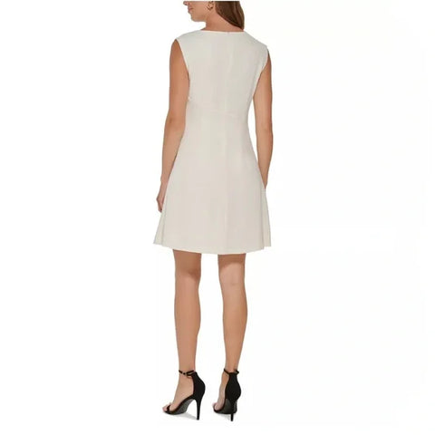 DKNY Women's Off White Dress ABF55 shr