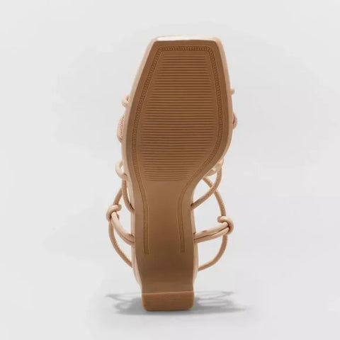 A New Day Women's Beige Strappy Heeled Sandals | A New Day In Lebanon