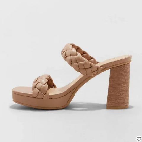 A New Day Women's Brown Tiana Mule Heeled Sandal | A New Day In Lebanon