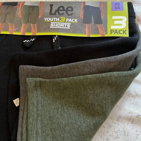 Lee Boy's Green, Grey, Black 3-pack Fleece Short Set |Lee In Lebanon
