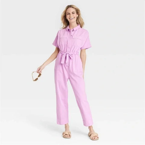 Universal Thread Women's Pink Short Sleeve Button Dress |  Universal Thread In Lebanon