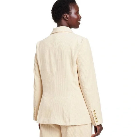 Rowing Blazers Women's Beige Corduroy Double Breasted Blazer |Rowing Blazers In Lebanon