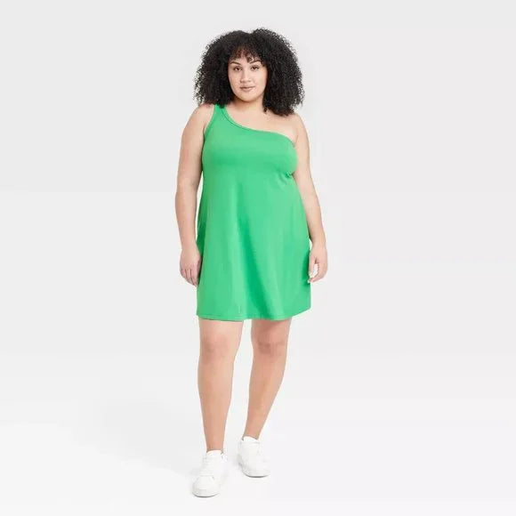 All In Motion Women's Vibrant Green Asymmetrical Dress | All In Motion In Lebanon