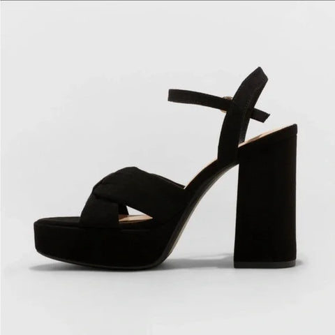 A New Day Women's Black Riah Platform Heels | A New Day In Lebanon