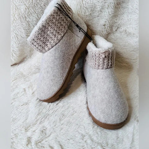 Dearfoams Women's Dluxe Bella Knit Cuff Felted Bootie Slippers | Dearfoams In Lebanon