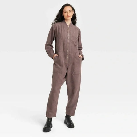 Houston White Unisex Brown Flight Jumpsuit | Houston White In Lebanon