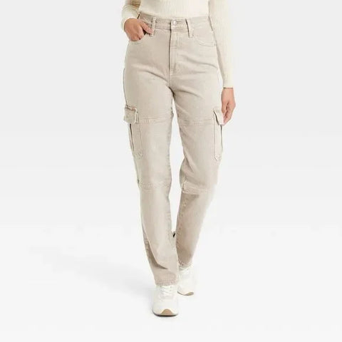 Universal Thread Women's Greige High-Rise Straight Jeans | Universal Thread In Lebanon