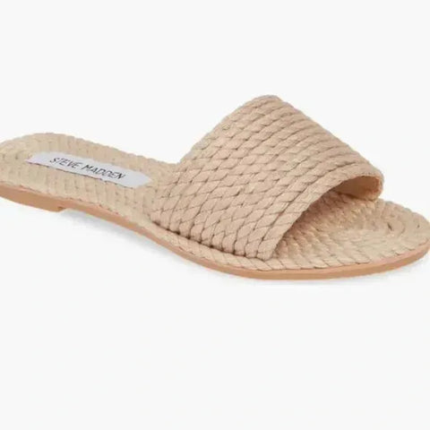 Steve Madden Women's Beige Woven Rope Slippers | Steve Madden In Lebanon