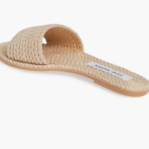 Steve Madden Women's Beige Woven Rope Slippers | Steve Madden In Lebanon