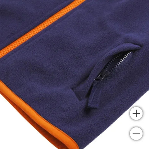 Lands' End Boy's Grey/Navy Fleece Hooded Jacket  |Lands' End in Lebanon