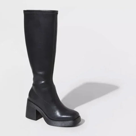 Wild Fable Women's Black Azzahya Tall Stretch Boots | Wild Fable In Lebanon
