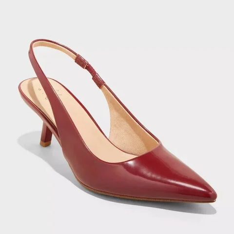 A New Day Women's Burgundy Aubrey Slingback Heels |A New Day  In Lebanon