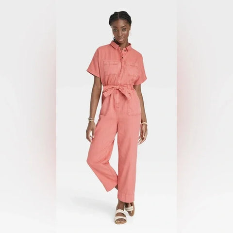 Universal Thread Women's Short Sleeve Button-Front Boilersuit | Universal Thread In Lebanon
