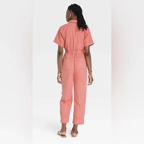 Universal Thread Women's Short Sleeve Button-Front Boilersuit | Universal Thread In Lebanon