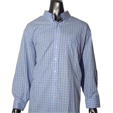 Kirkland Signature Men’s Lilac Checkered Long Sleeve Shirt |Kirkland Signature In Lebanon