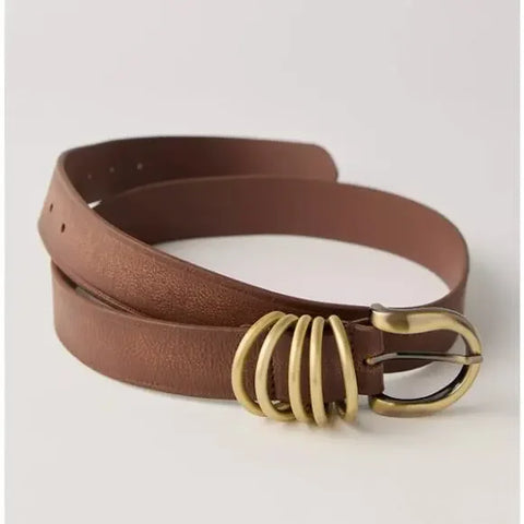 Forever 21 Women's Brown Leather Belt | Forever 21 In Lebanon
