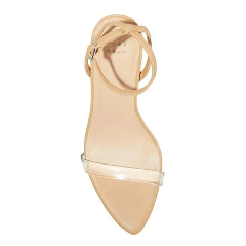 A New Day Women's Beige Morrigan Single Band Ankle Strap Sandals | A New Day In Lebanon