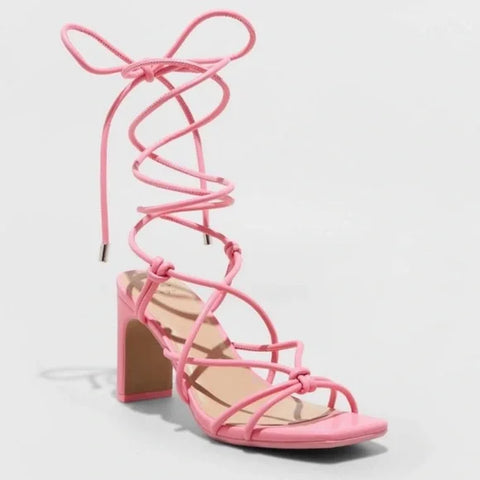 A New Day Women's Fuschia Strappy Heeled Sandals | A New Day In Lebanon
