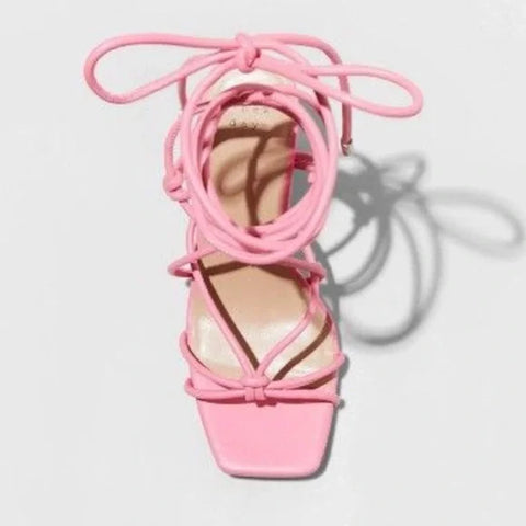 A New Day Women's Fuschia Strappy Heeled Sandals | A New Day In Lebanon