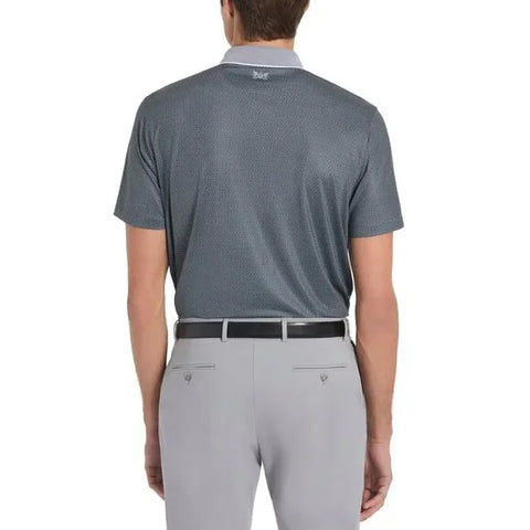 Hickey Freeman Men’s Navy Printed Polo Neck T-Shirt |Hickey Freeman In Lebanon