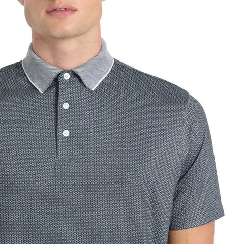 Hickey Freeman Men’s Navy Printed Polo Neck T-Shirt |Hickey Freeman In Lebanon