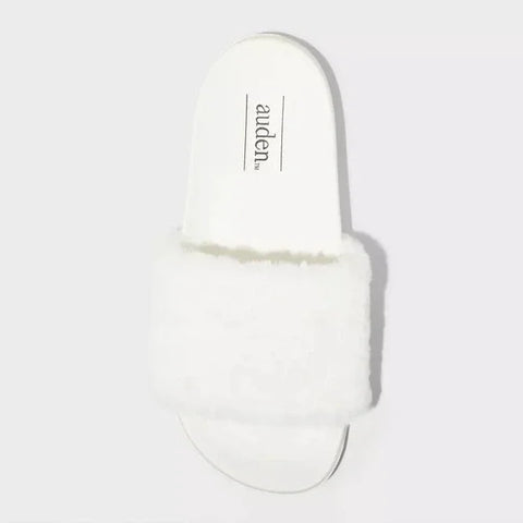 Auden Women's White Open Toe Slide Slippers | Auden In Lebanon