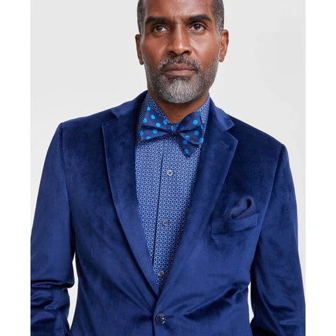 Alfani Men's Navy Slim-Fit Solid Velvet Sport Blazer | Alfani In Lebanon